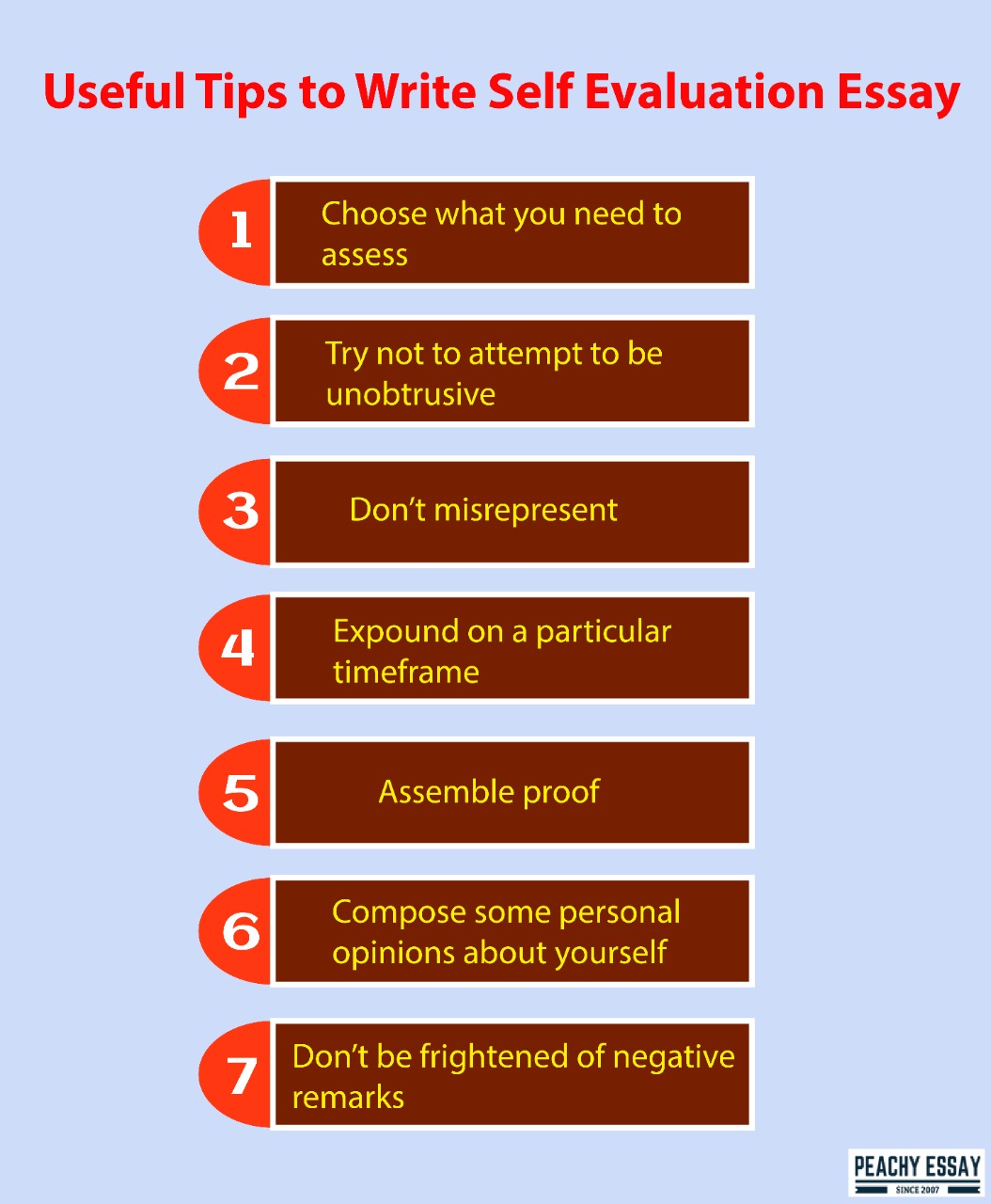 tips to write self evaluation essay
