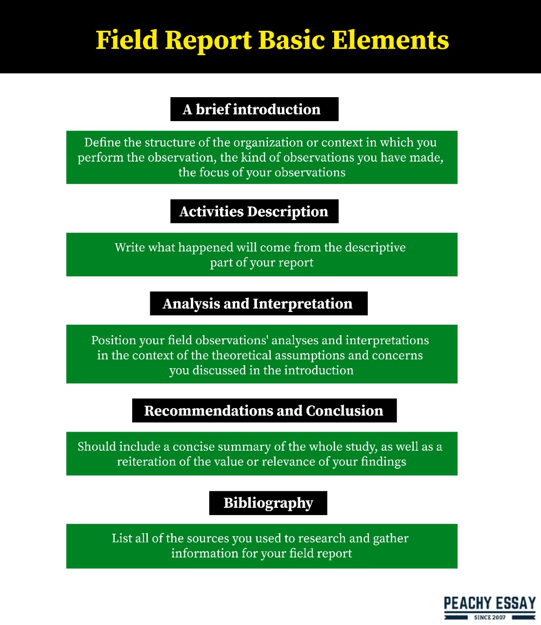Field Report Basic Elements